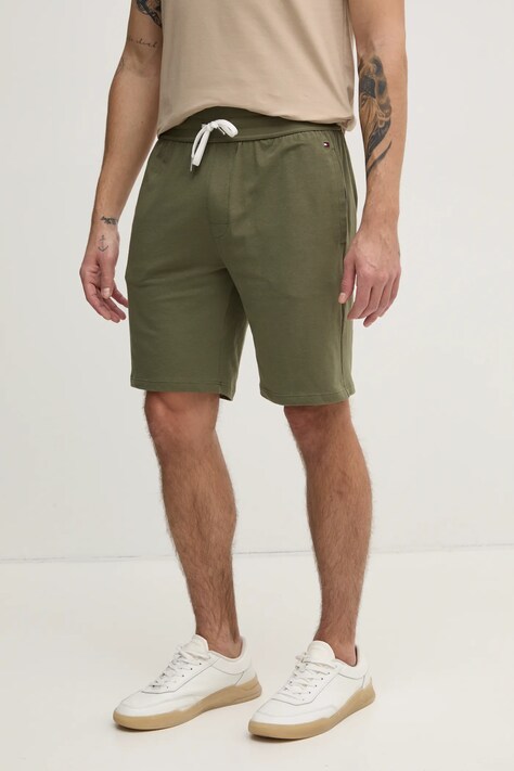 Kraťasy Tommy Hilfiger pánské, zelená barva, UM0UM03364