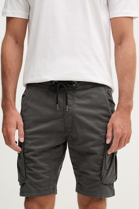 Alpha Industries szorty cargo męskie bawełniane Cotton Twill Jogger Short szare regular waist 106251