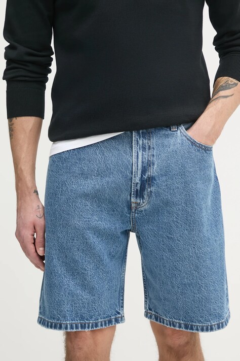 Τζιν σορτς Calvin Klein Jeans χρώμα: μπλε, LV04RB931G
