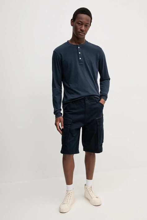 G-Star шорти cargo чоловічі бавовняні з еластаном Rovic zip relaxed 1\2 — SS25-SZM0KG, темно-синій — фото 2