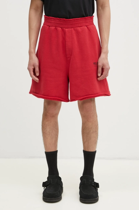 Helmut Lang pantaloncini in cotone Pstcard Mini Sh.Cmbd colore rosso O10HM209