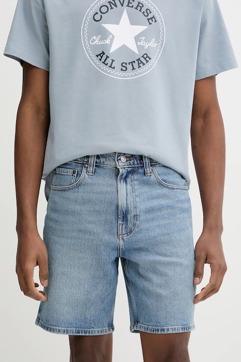Džínové šortky Hollister Co. pánské, modrá barva, KI328-5115