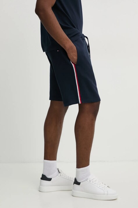 Bavlnené šortky Tommy Hilfiger pánske, tmavomodrá farba, MW0MW39255