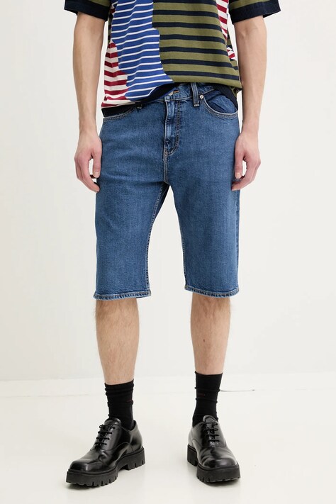 Джинсові шорти Tommy Jeans чоловічі колір синій DM0DM21851