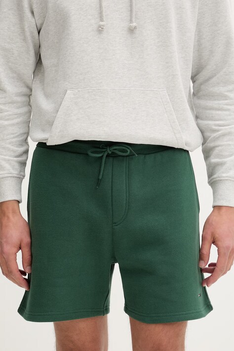 Tommy Jeans szorty dresowe męskie z bawełną zielone regular waist DM0DM21931