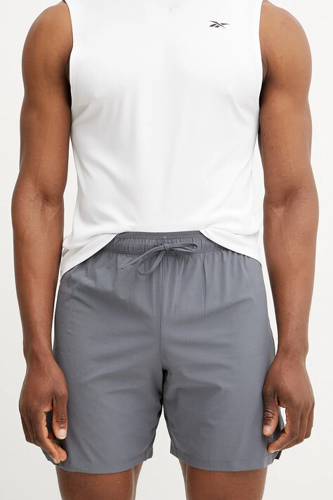 New Balance pantaloni scurți de alergare culoarea gri, MS41283GT