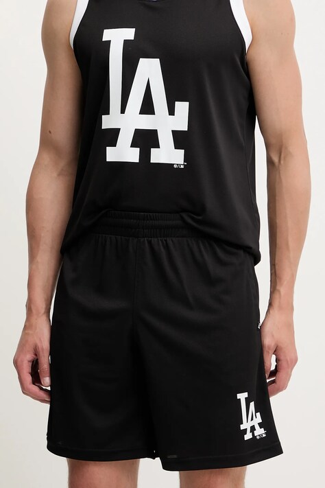 Kraťasy 47 brand MLB LA Dodgers pánské, černá barva, BB012PMXYEX657809JK