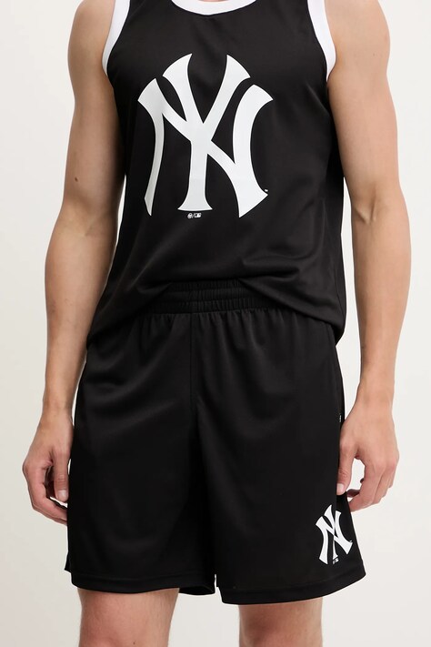 Kraťasy 47 brand MLB New York Yankees pánské, černá barva, BB017PMXYEX657794JK