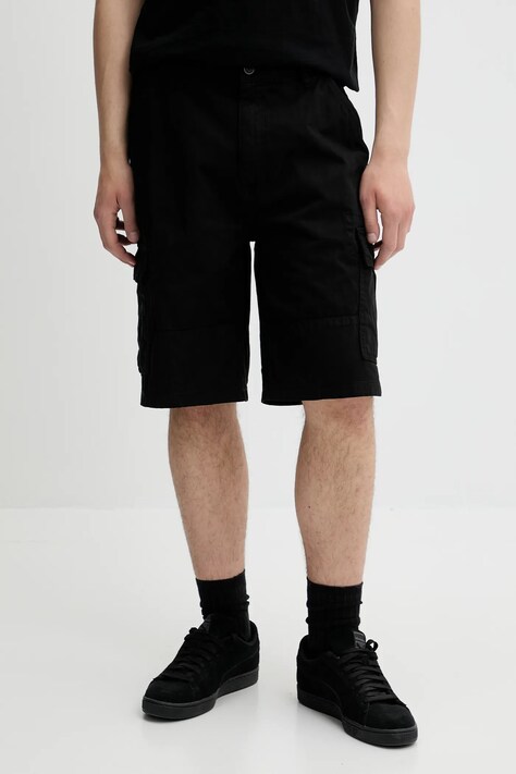 Guess Jeans pantaloni scurți din bumbac culoarea negru, M5GD45 WGCV1