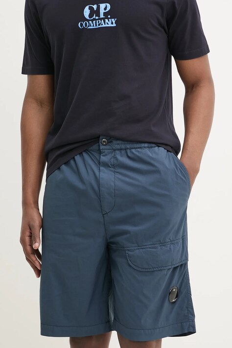 C.P. Company pantaloni scurti barbati, culoarea albastru marin, 18CMBE172A006439G