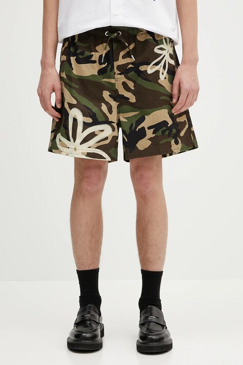 Filling Pieces szorty Flower Camo męskie kolor zielony 88299069973
