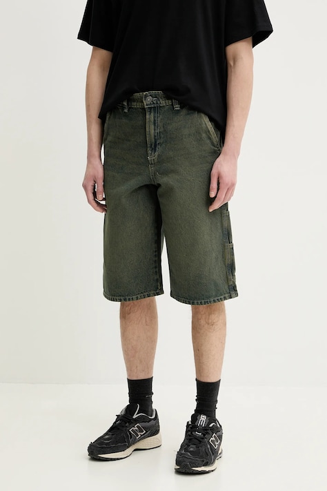 Rifľové krátke nohavice Dickies pánske, zelená farba, DK0A4ZASK571