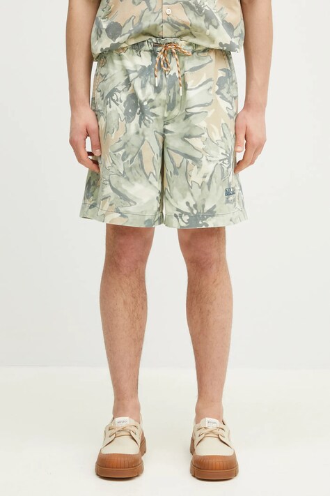 Jeans kratke hlače Napapijri N-Talla Aop moške, zelena barva, NP0A4IBRFCU1