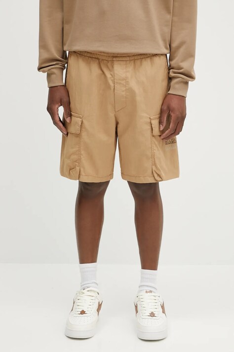 Kraťasy Napapijri N-Baldi pánské, béžová barva, NP0A4IBSN1Q1