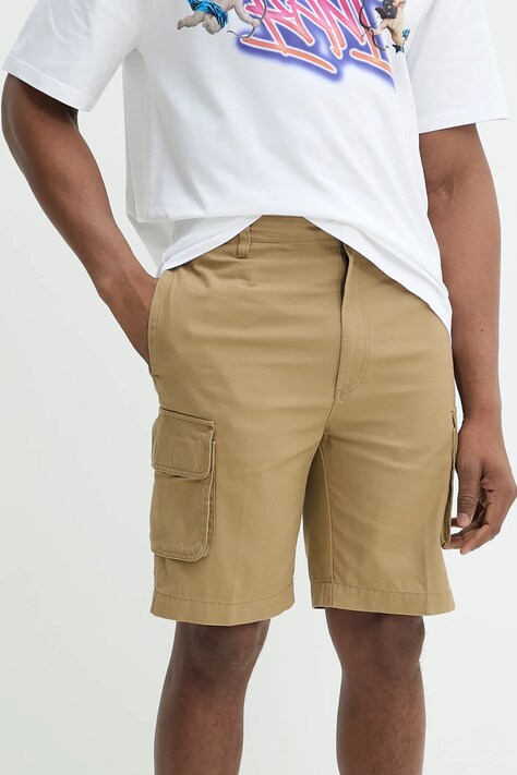 Bavlnené šortky Karl Kani pánske, zelená farba, 6012260