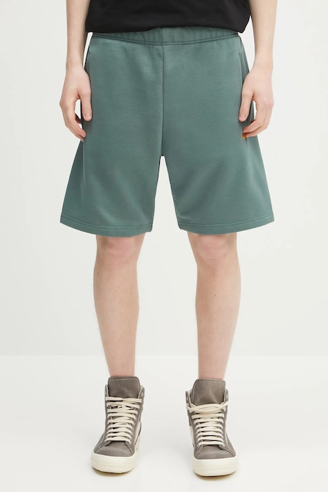 Carhartt WIP cotton shorts Chase Sweat Short green color I033669.2N0XX