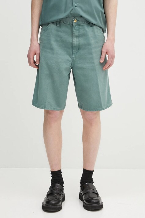 Pamučne kratke hlače Carhartt WIP Single Knee Short boja: zelena, I034797.2M24O