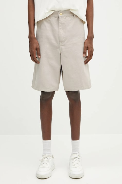 Carhartt WIP cotton shorts Single Knee Short beige color I034797.2OR4O