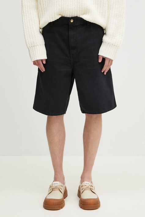 Carhartt WIP pantaloncini di jeans Single Knee Short uomo colore nero I034797.894O