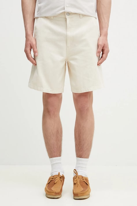 Carhartt WIP cotton shorts Drewe Short men's beige color I034802.502