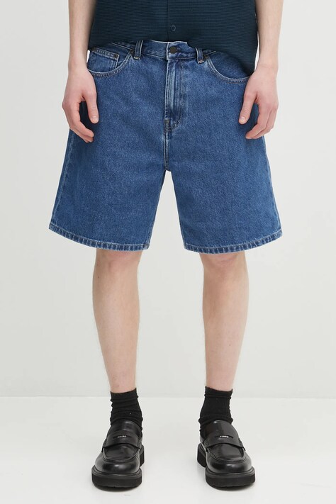 Τζιν σορτς Carhartt WIP Nolan Short ανδρικό, χρώμα: μπλε, I034869.160