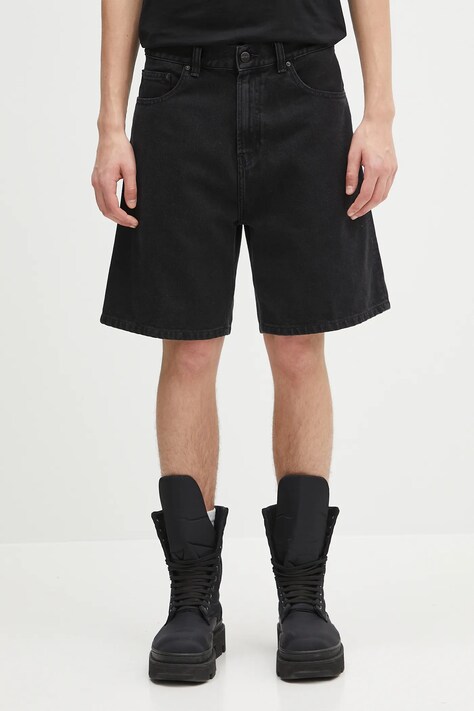 Carhartt WIP pantaloncini di jeans in cotone Nolan Short colore nero I034869.8906