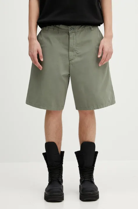 Carhartt WIP szorty bawełniane Calder Short męskie kolor zielony I034812.1YFGD