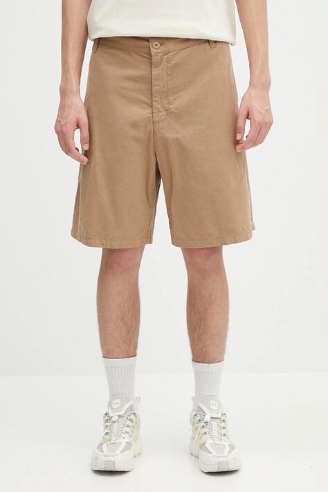 Carhartt WIP cotton shorts Calder Short beige color I034812.8YGD
