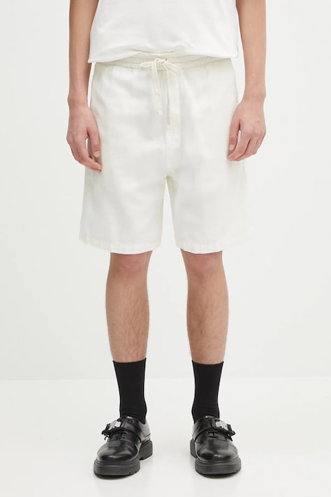 Carhartt WIP linen blend shorts Rainer Short beige color I034818.35002