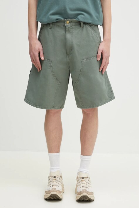 Carhartt WIP cotton shorts Double Knee Short men's green color I034793.1YF06
