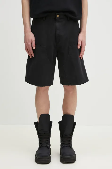 Carhartt WIP pantaloncini in cotone Double Knee Short uomo colore nero I034793.8906