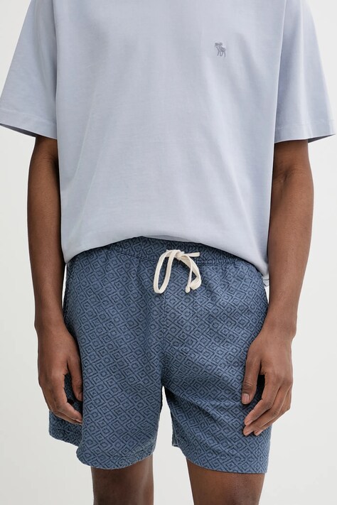 Къс панталон с лен Hollister Co. в синьо KI328-5133