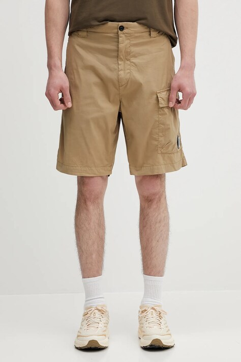 C.P. Company szorty męskie kolor beżowy 18CMBE111A006439G