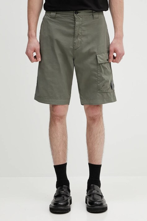 Kraťasy C.P. Company pánské, zelená barva, 18CMBE111A006439G