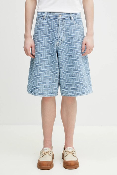 Kenzo szorty jeansowe męskie kolor niebieski FF55DS3396J4.DB