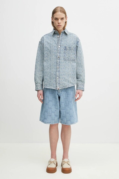 Kenzo szorty jeansowe męskie kolor niebieski FF55DS3396J4.DB