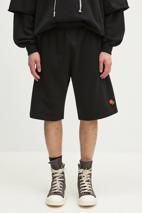 Kenzo cotton shorts men's black color FF55PA8374MF.99J