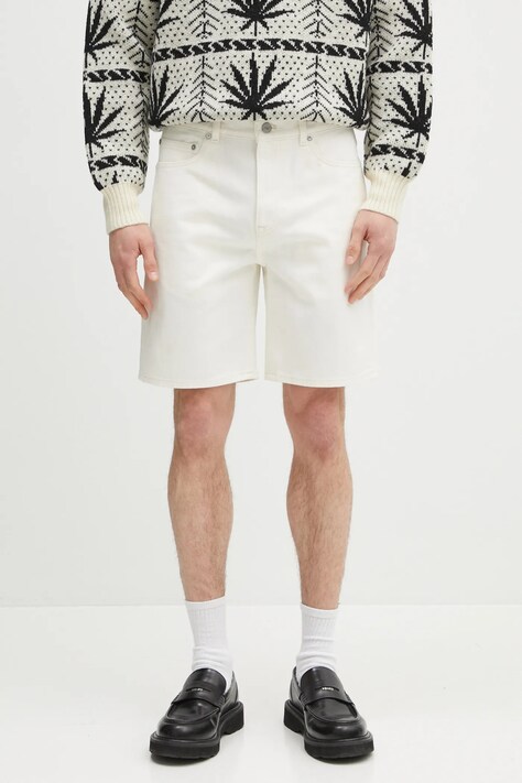 Lacoste szorty jeansowe męskie kolor beżowy FH9932