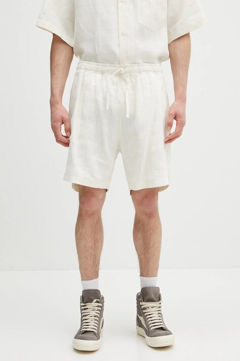 Wales Bonner shorts Garden men’s beige color MS25TR23.VI02.0959