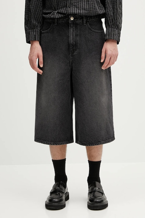 Ader Error szorty jeansowe Apparel-Bottom męskie kolor czarny BN42FYJE0201BK