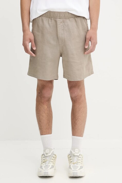 Samsoe Samsoe linen shorts Sajabari beige color M24200085