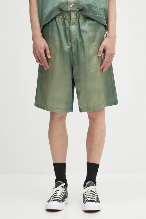 Шорти Maison MIHARA YASUHIRO Aged Satin Shorts колір зелений J14PT143