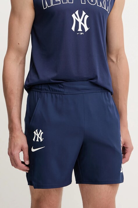 Nike pantaloni scurți de antrenament New York Yankees culoarea bleumarin, 01NA-44B-NK-F0V