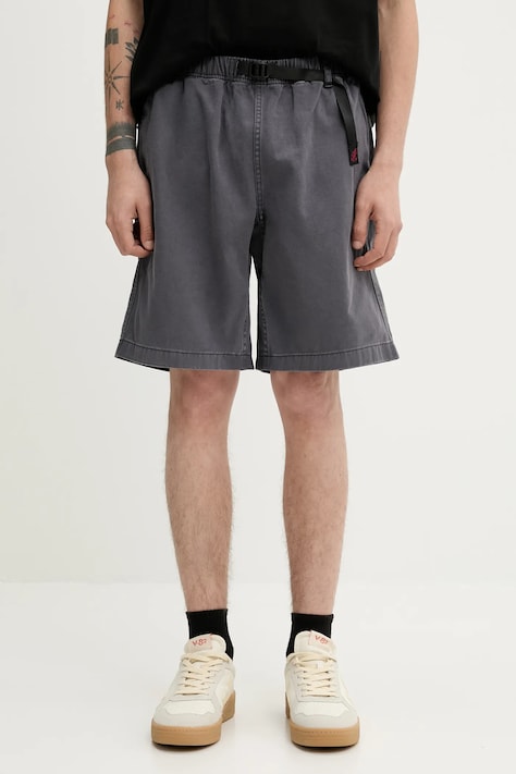 Bavlněné šortky Gramicci G-Short Pigment Dyed pánské, šedá barva, G4SM.P123