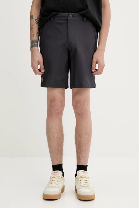 Fjallraven pantaloncini Abisko Trail Stretch Shorts uomo colore grigio F12200165