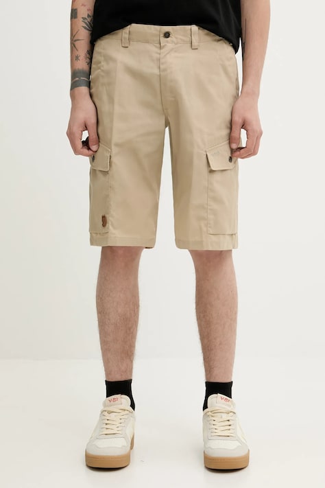 Fjallraven pantaloni scurți Ruaha Shorts culoarea bej, F81188
