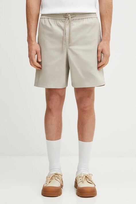 Maison Kitsuné szorty Elasticated męskie kolor beżowy OM01414WW9020