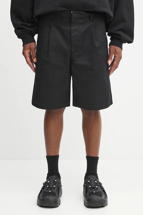 Wacko Maria szorty DICKIES / PLEATED SHORT TROUSERS ( TYPE-1 ) męskie kolor czarny 25SS-WMP-DC02