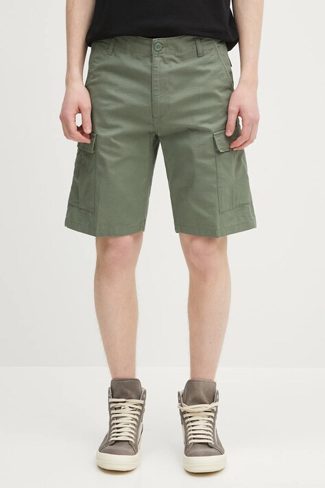 Carhartt WIP cotton shorts Aviation Short green color I028245.1YF02
