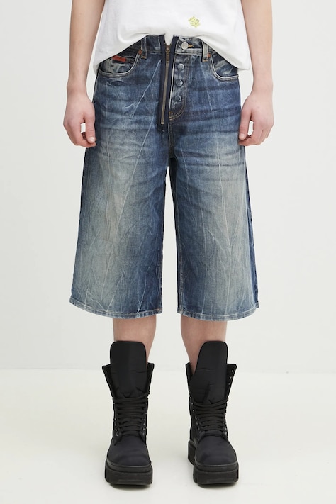 Джинсовые шорты Martine Rose Zip Jean однотонные 247WD07515